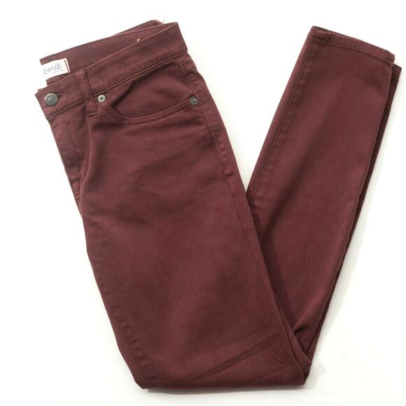 Madewell Maroon 5 Pocket Skinny Jeans Size 28 - Picture 3 of 12